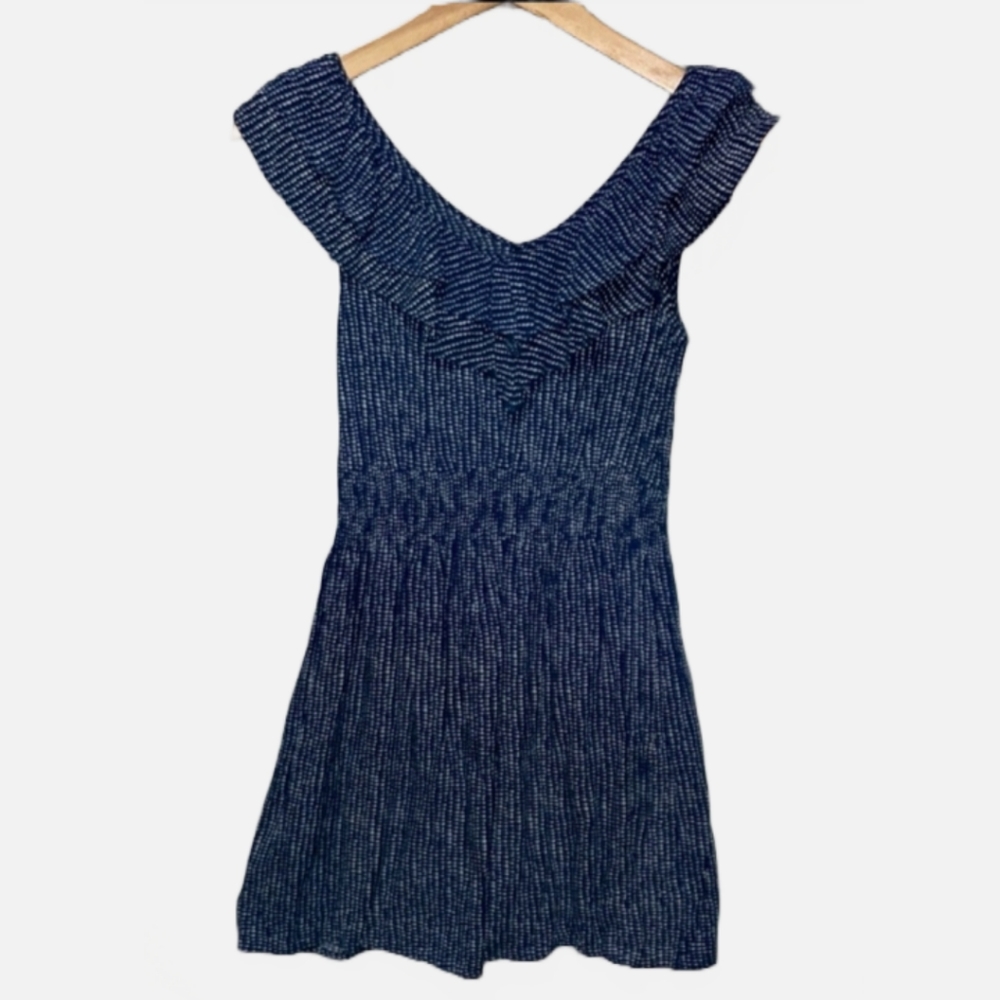 Forever 21 Diamond Print Ruffle Dress Small